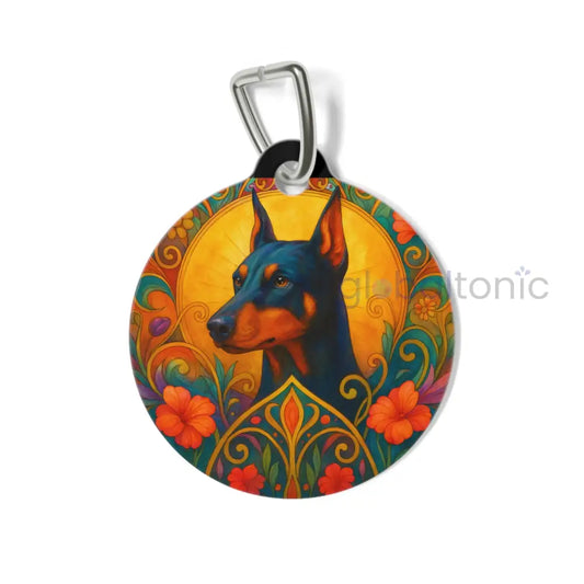 Doberman Dog Tag - Vintage Design Gift for Dog Lovers & Pet Owners 1’’ Pets