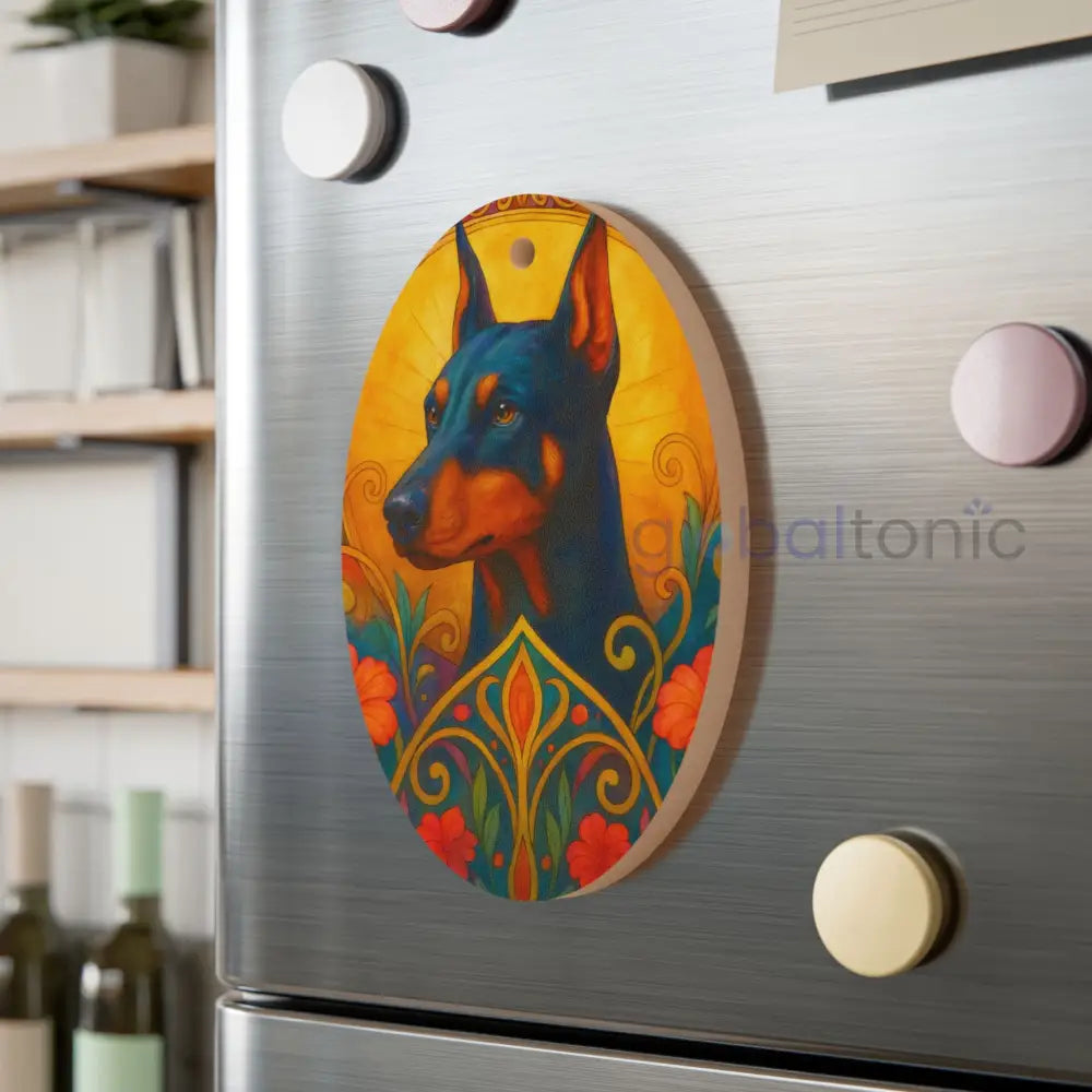 Doberman Custom Wooden Ornament – Christmas Decoration & Pet Lover Gift Oval / One Size Home Decor