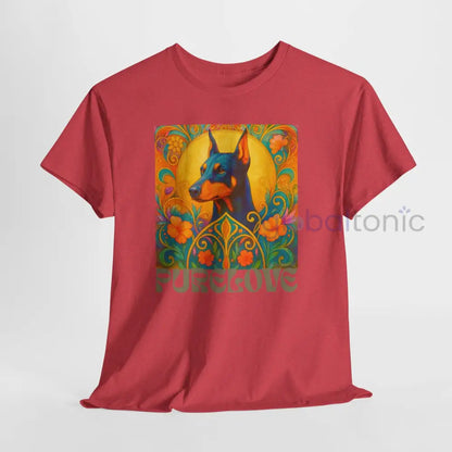 Doberman Vintage Graphic T-shirt - Unisex Cotton Tee for Dog Lovers T-Shirt