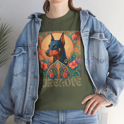 Doberman Vintage Graphic T-shirt - Unisex Cotton Tee for Dog Lovers T-Shirt