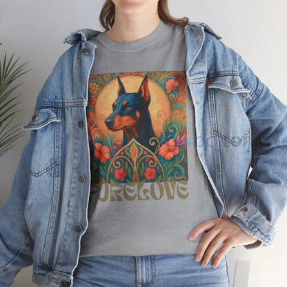 Doberman Vintage Graphic T-shirt - Unisex Cotton Tee for Dog Lovers T-Shirt