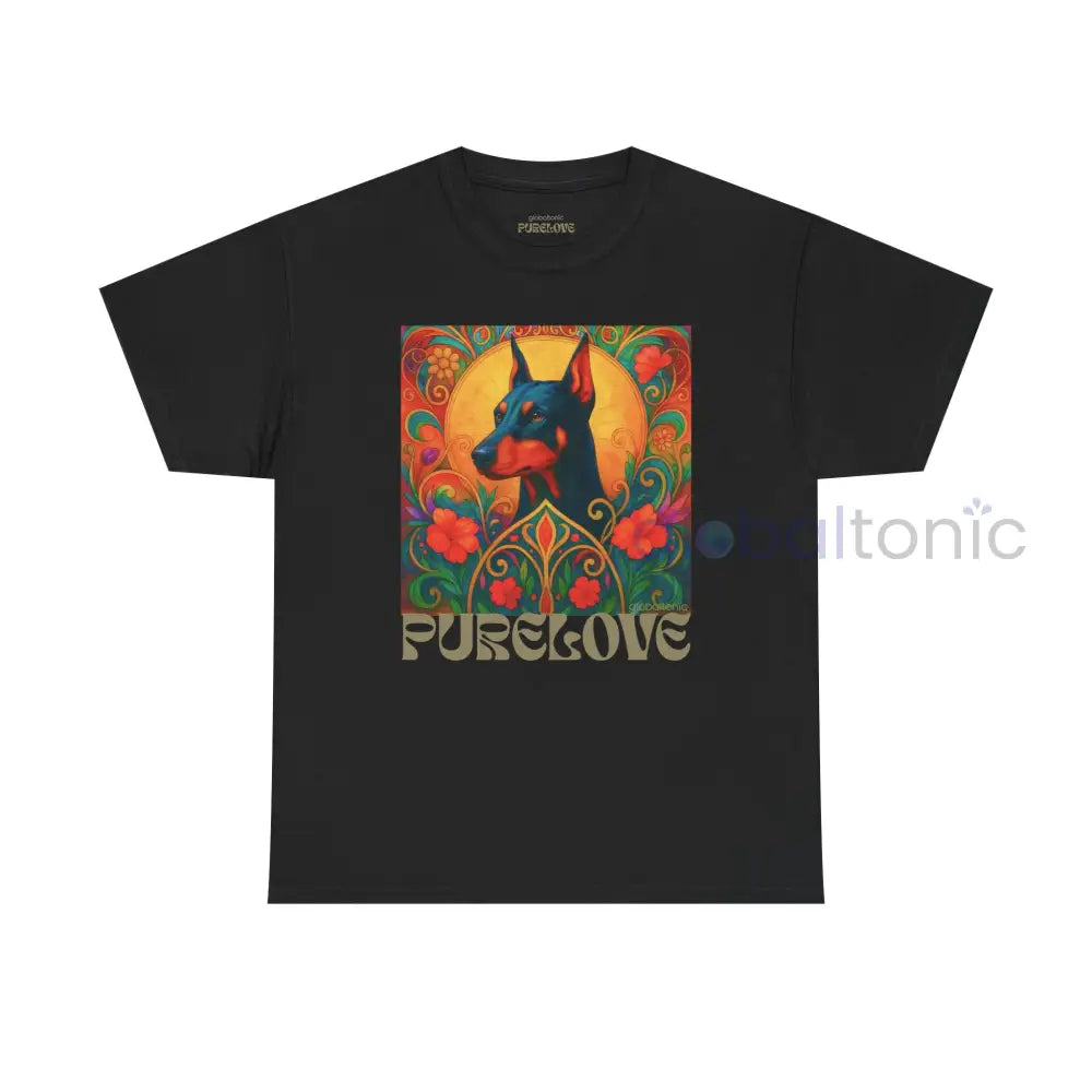 Doberman Vintage Graphic T-shirt - Unisex Cotton Tee for Dog Lovers Black / S T-Shirt