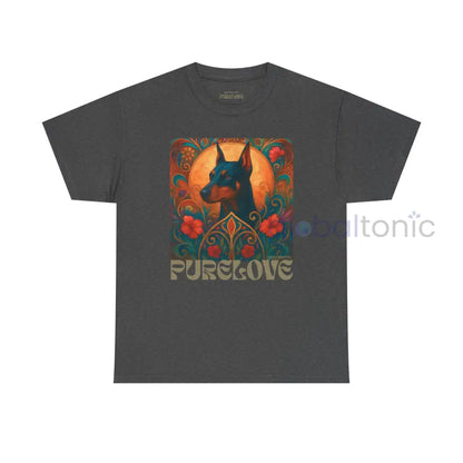 Doberman Vintage Graphic T-shirt - Unisex Cotton Tee for Dog Lovers Dark Heather / S T-Shirt