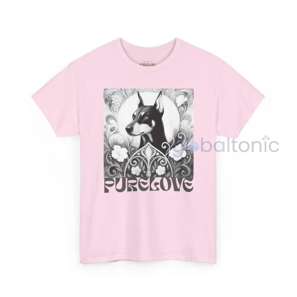 Doberman Vintage Unisex Cotton Tee for Dog Lovers (Black & White) T-Shirt