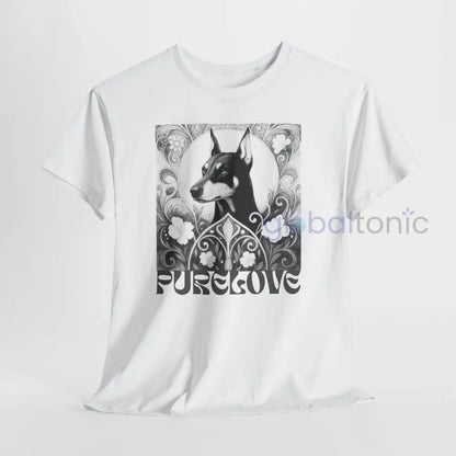 Doberman Vintage Unisex Cotton Tee for Dog Lovers (Black & White) T-Shirt
