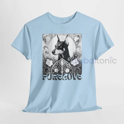 Doberman Vintage Unisex Cotton Tee for Dog Lovers (Black & White) T-Shirt