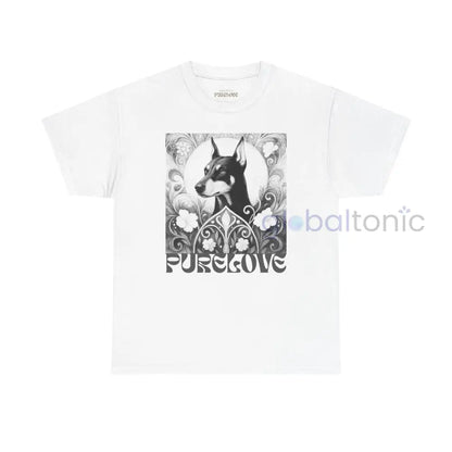 Doberman Vintage Unisex Cotton Tee for Dog Lovers (Black & White) T-Shirt