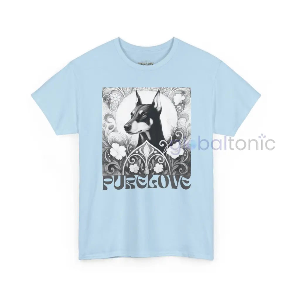 Doberman Vintage Unisex Cotton Tee for Dog Lovers (Black & White) T-Shirt