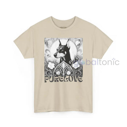 Doberman Vintage Unisex Cotton Tee for Dog Lovers (Black & White) T-Shirt