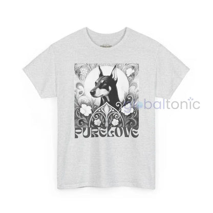 Doberman Vintage Unisex Cotton Tee for Dog Lovers (Black & White) T-Shirt