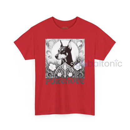 Doberman Vintage Unisex Cotton Tee for Dog Lovers (Black & White) T-Shirt