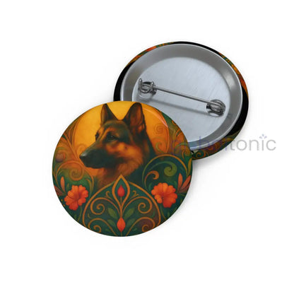 German Shepherd Dog Pin Button - Vintage Design Gift for Dog Lovers & Pet Owners 1.25’’ Accessories