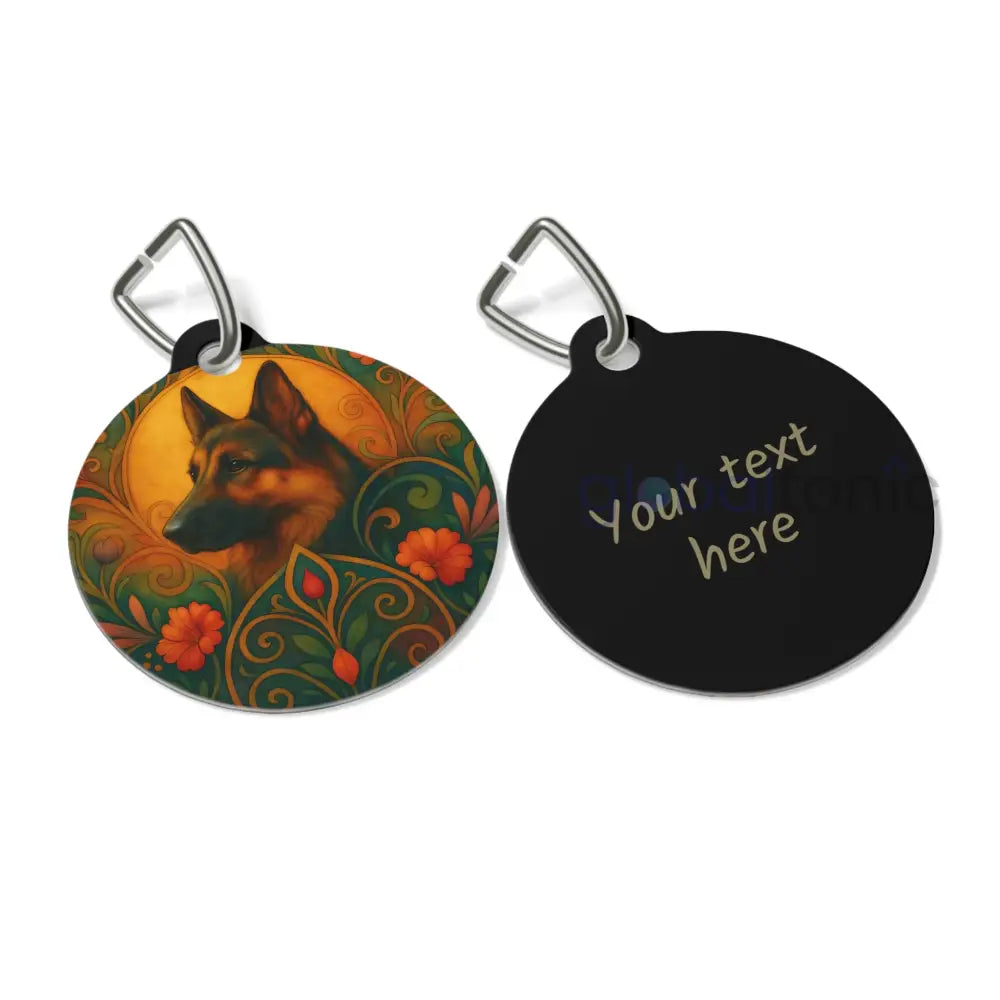 German Shepherd Dog Tag - Vintage Design Gift for Dog Lovers & Pet Owners 1’’ Pets