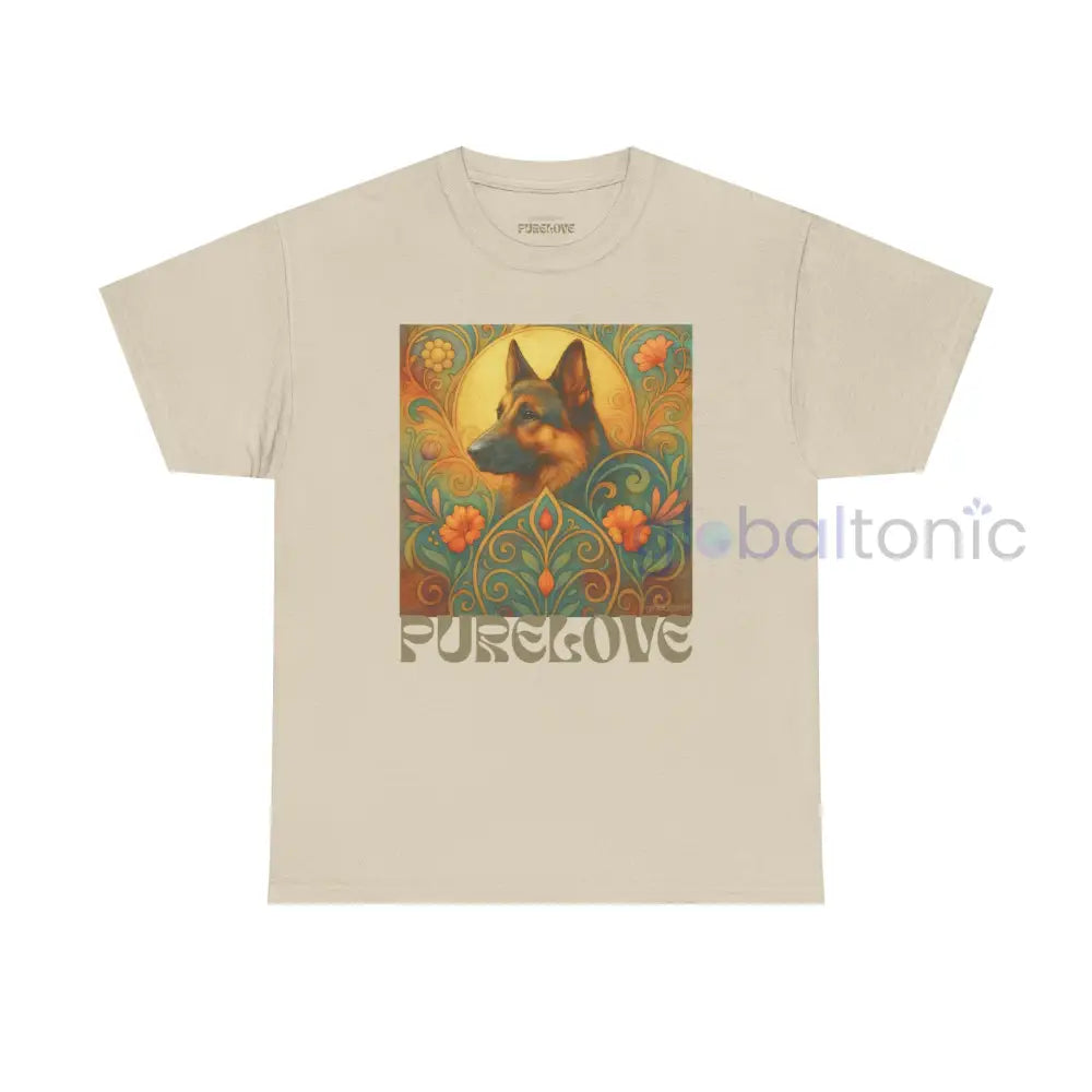German Shepherd Vintage Graphic T-Shirt – Unisex Cotton Tee for Dog Lovers Sand / S T-Shirt