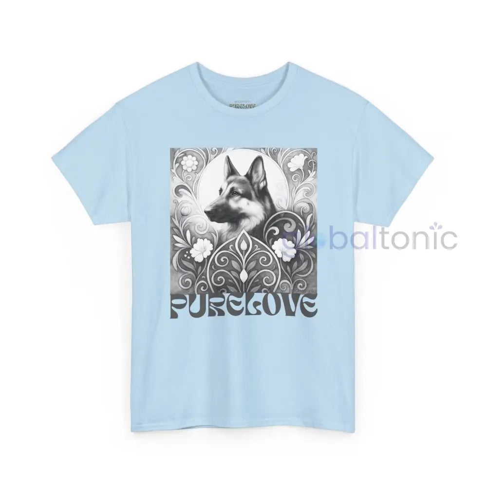 German Shepherd Vintage Unisex Cotton Tee for Dog Lovers (Black & White) T-Shirt