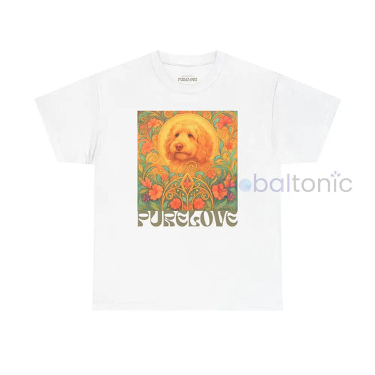 Golden Cavapoo (Cavoodle) Vintage Graphic T-shirt -Unisex Cotton Tee for Dog Lovers White / S T-Shirt