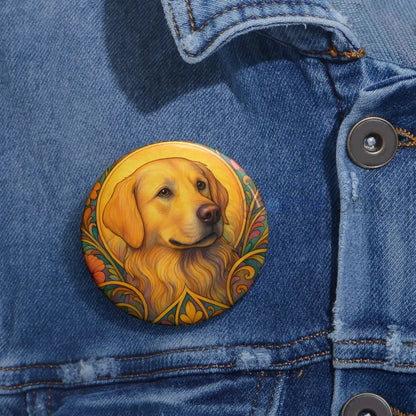 Golden Labrador Dog Pin Button - Vintage Design Gift for Dog Lovers & Pet Owners Accessories