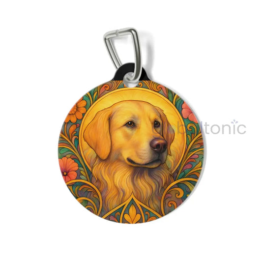 Golden Labrador Dog Tag - Vintage Design Gift for Dog Lovers & Pet Owners 1’’ Pets