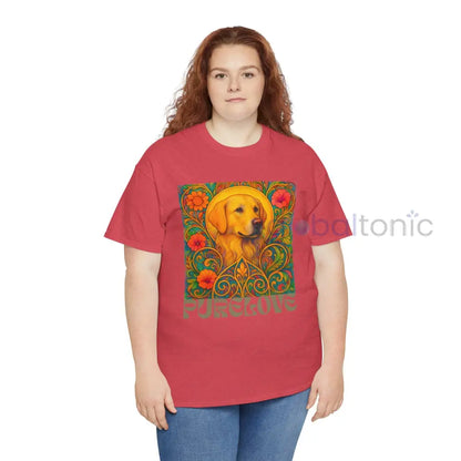 Golden Labrador Vintage Graphic T-shirt - Unisex Cotton Tee for Dog Lovers T-Shirt