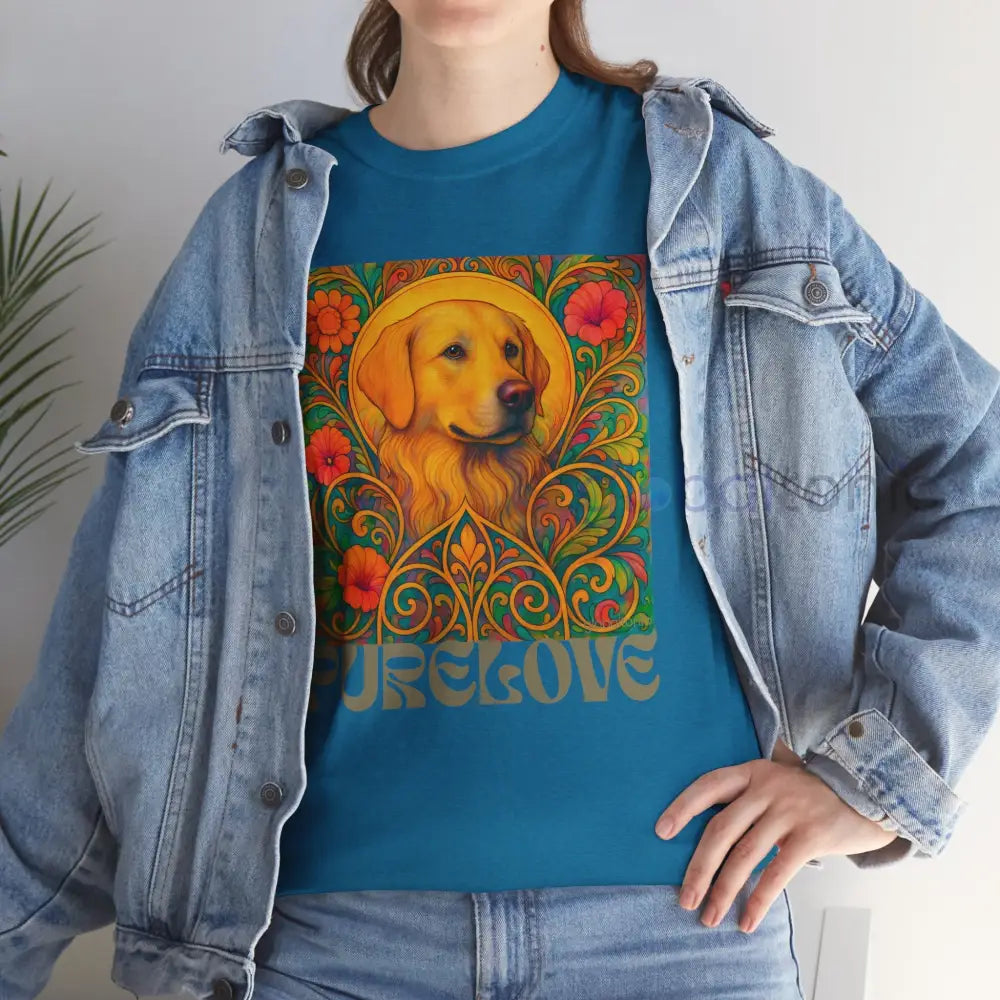 Golden Labrador Vintage Graphic T-shirt - Unisex Cotton Tee for Dog Lovers T-Shirt