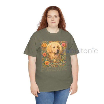 Golden Labrador Vintage Graphic T-shirt - Unisex Cotton Tee for Dog Lovers T-Shirt