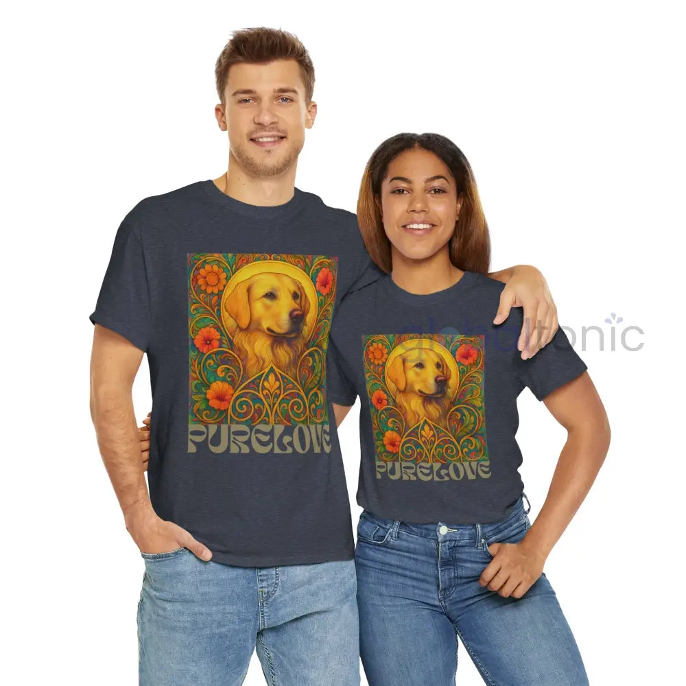 Golden Labrador Vintage Graphic T-shirt - Unisex Cotton Tee for Dog Lovers T-Shirt