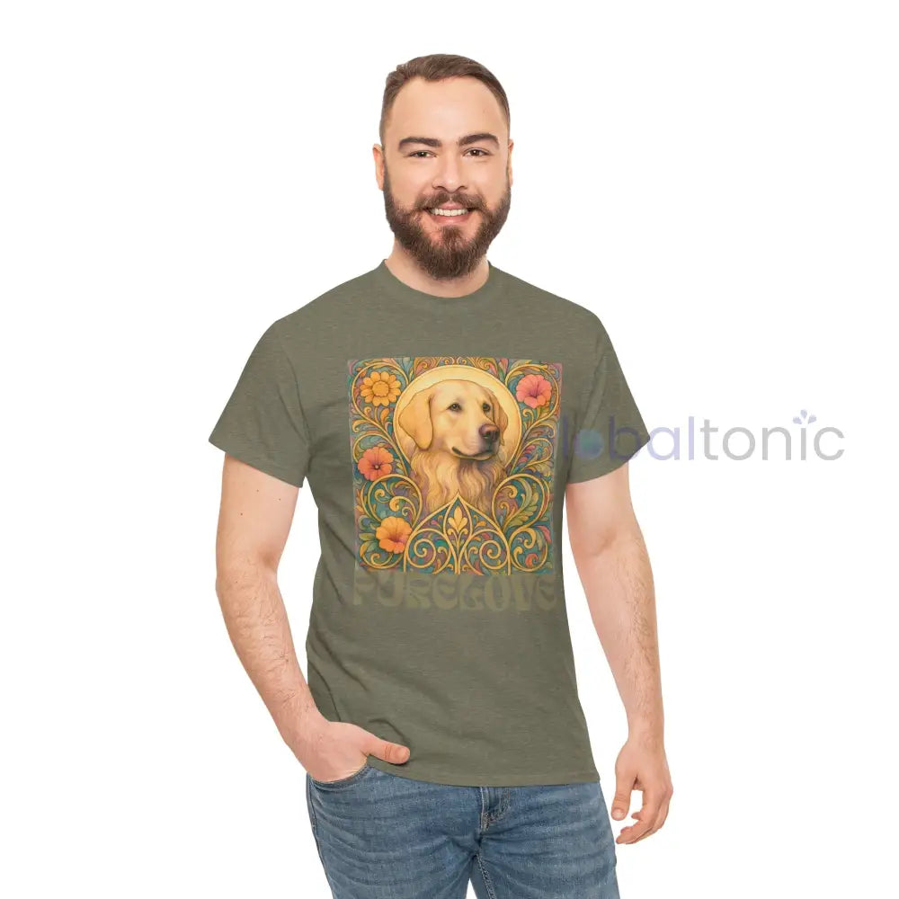 Golden Labrador Vintage Graphic T-shirt - Unisex Cotton Tee for Dog Lovers T-Shirt