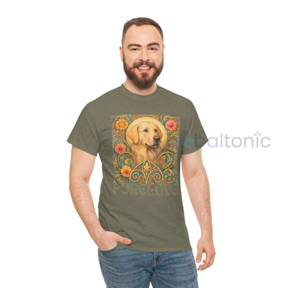 Golden Labrador Vintage Graphic T-shirt - Unisex Cotton Tee for Dog Lovers T-Shirt
