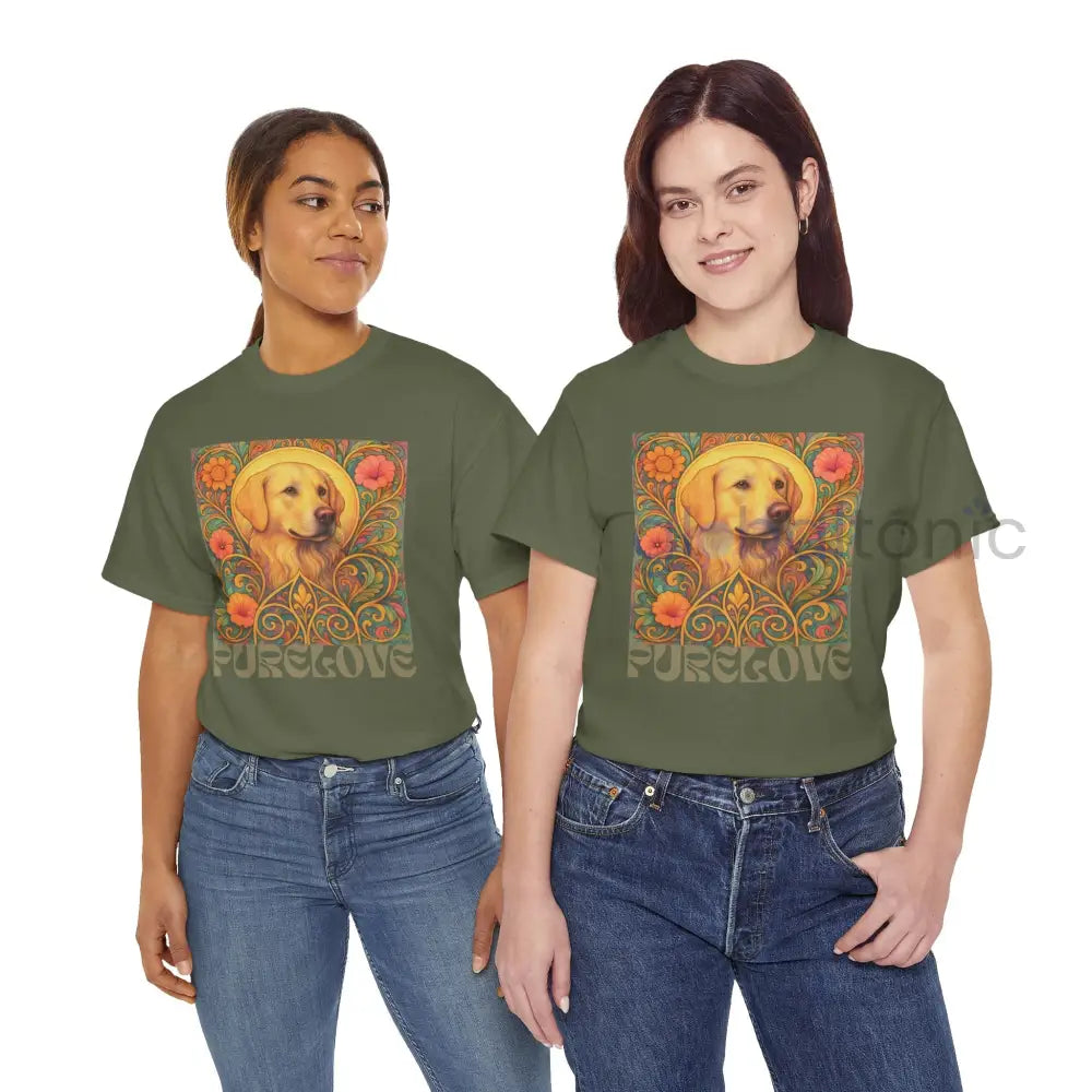 Golden Labrador Vintage Graphic T-shirt - Unisex Cotton Tee for Dog Lovers T-Shirt