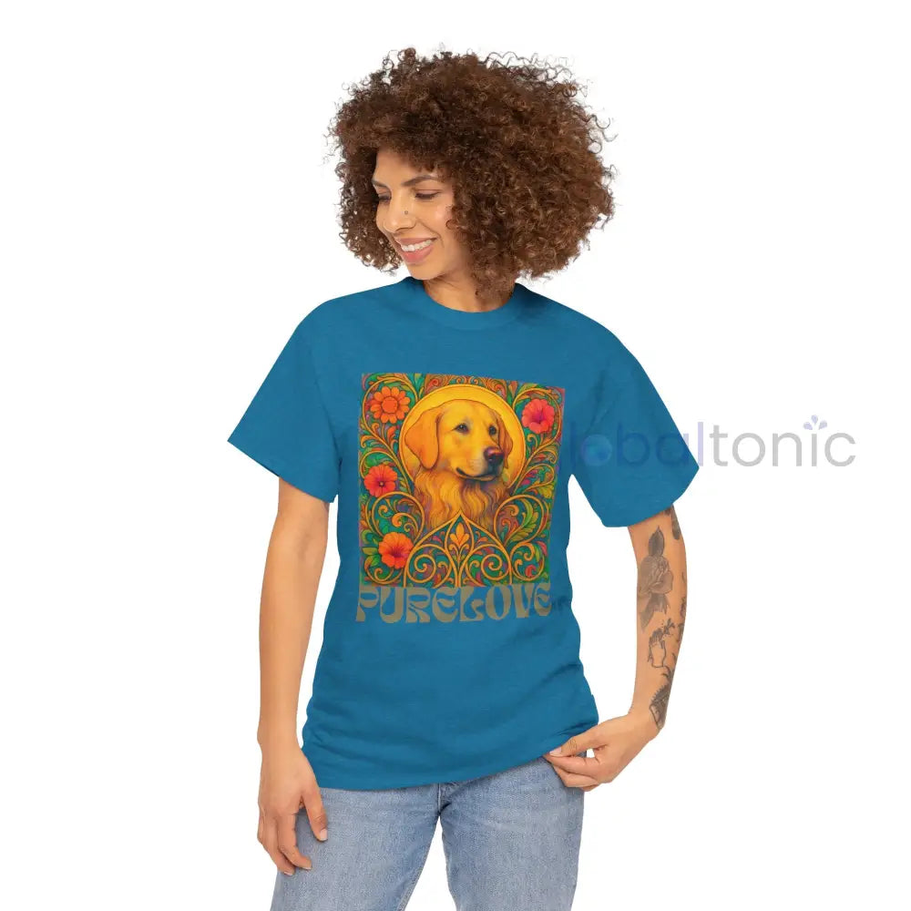 Golden Labrador Vintage Graphic T-shirt - Unisex Cotton Tee for Dog Lovers T-Shirt
