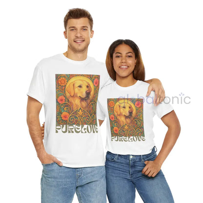 Golden Labrador Vintage Graphic T-shirt - Unisex Cotton Tee for Dog Lovers T-Shirt