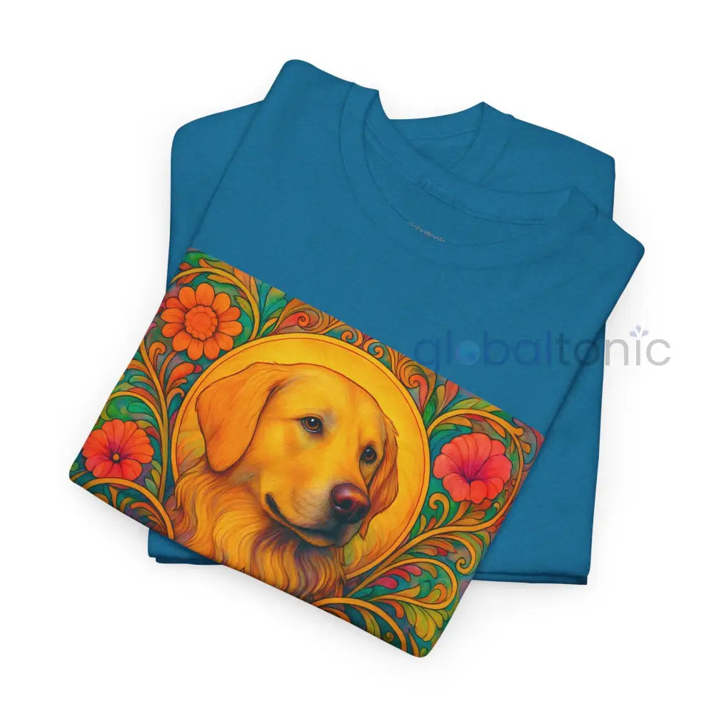 Golden Labrador Vintage Graphic T-shirt - Unisex Cotton Tee for Dog Lovers T-Shirt