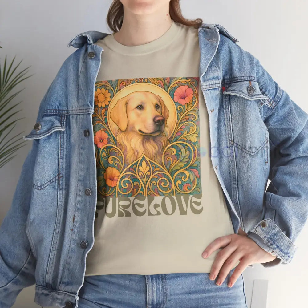 Golden Labrador Vintage Graphic T-shirt - Unisex Cotton Tee for Dog Lovers T-Shirt