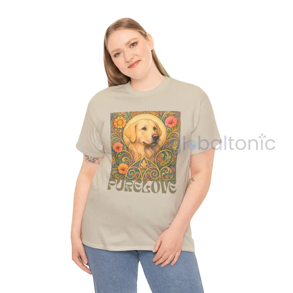 Golden Labrador Vintage Graphic T-shirt - Unisex Cotton Tee for Dog Lovers T-Shirt