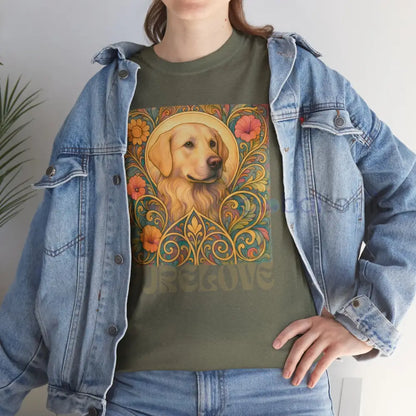 Golden Labrador Vintage Graphic T-shirt - Unisex Cotton Tee for Dog Lovers T-Shirt