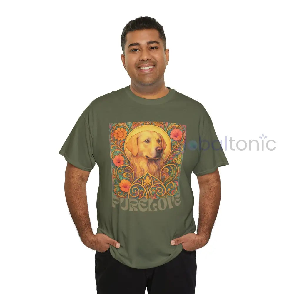 Golden Labrador Vintage Graphic T-shirt - Unisex Cotton Tee for Dog Lovers T-Shirt