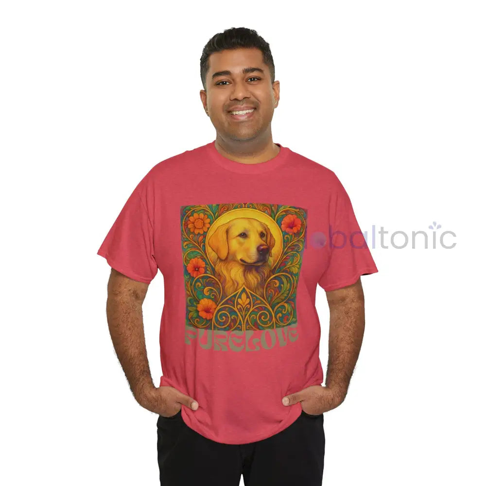 Golden Labrador Vintage Graphic T-shirt - Unisex Cotton Tee for Dog Lovers T-Shirt