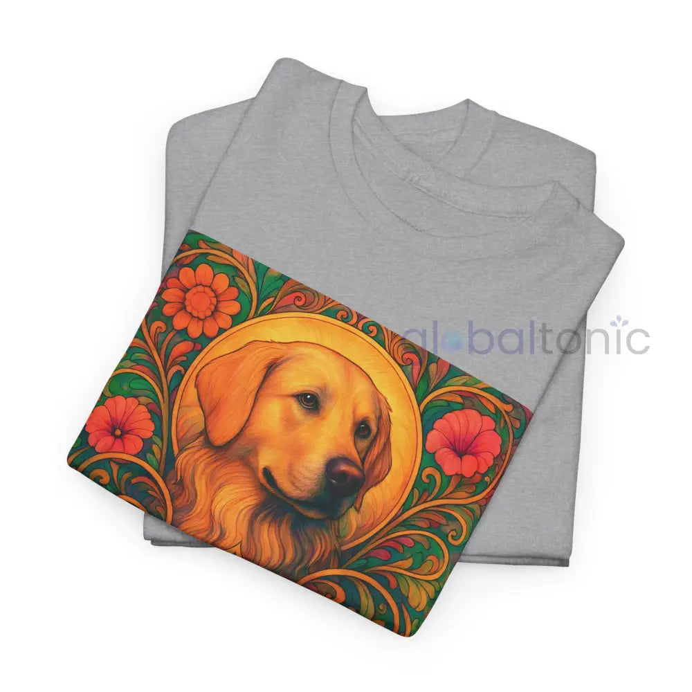 Golden Labrador Vintage Graphic T-shirt - Unisex Cotton Tee for Dog Lovers T-Shirt