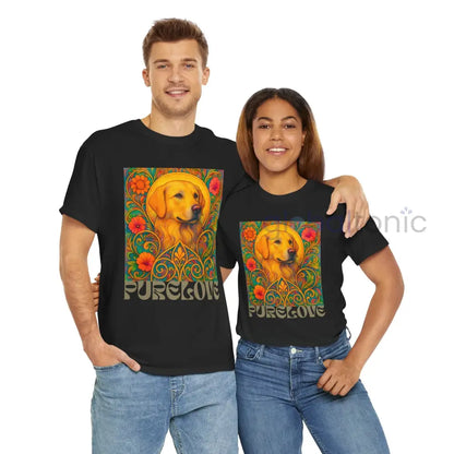 Golden Labrador Vintage Graphic T-shirt - Unisex Cotton Tee for Dog Lovers T-Shirt