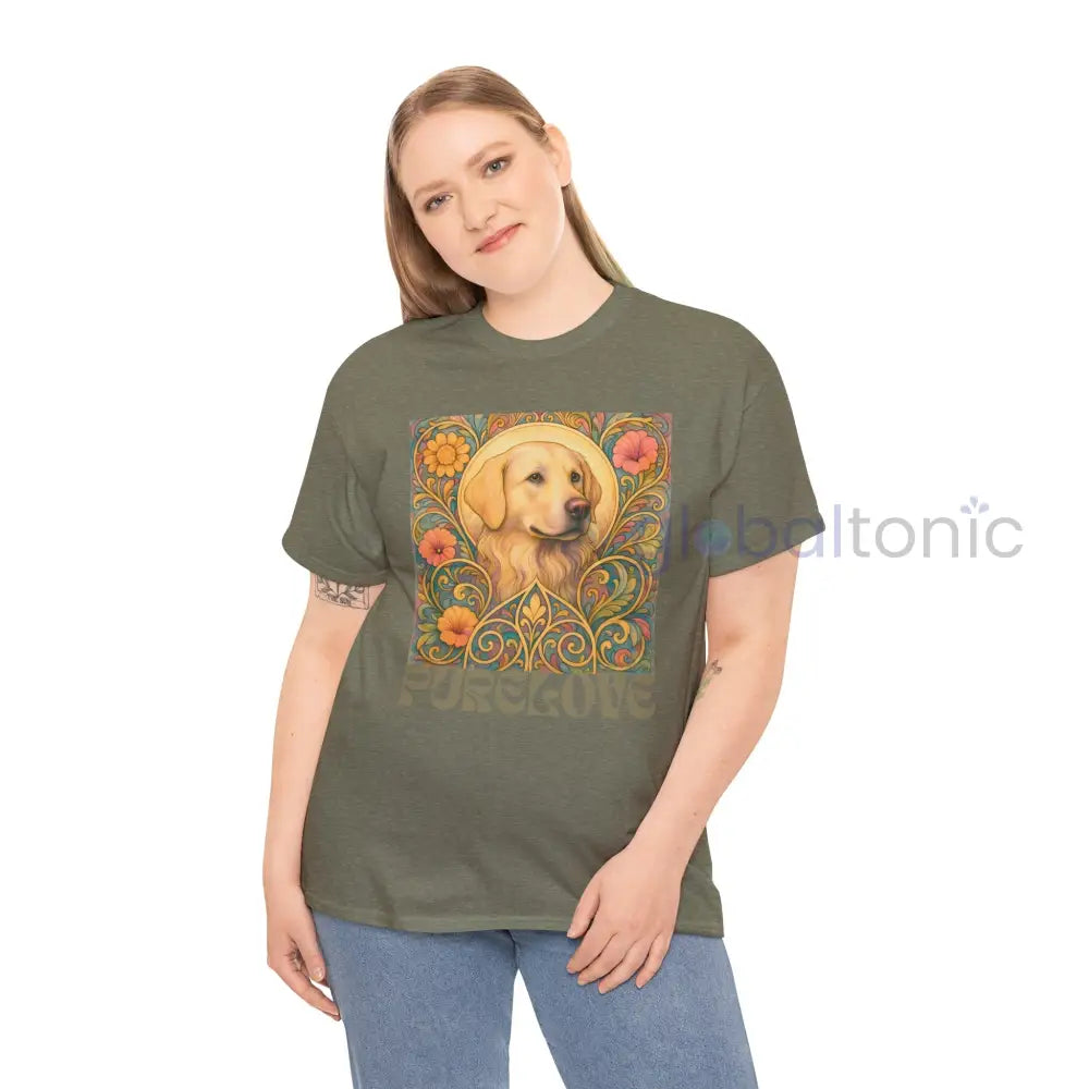 Golden Labrador Vintage Graphic T-shirt - Unisex Cotton Tee for Dog Lovers T-Shirt