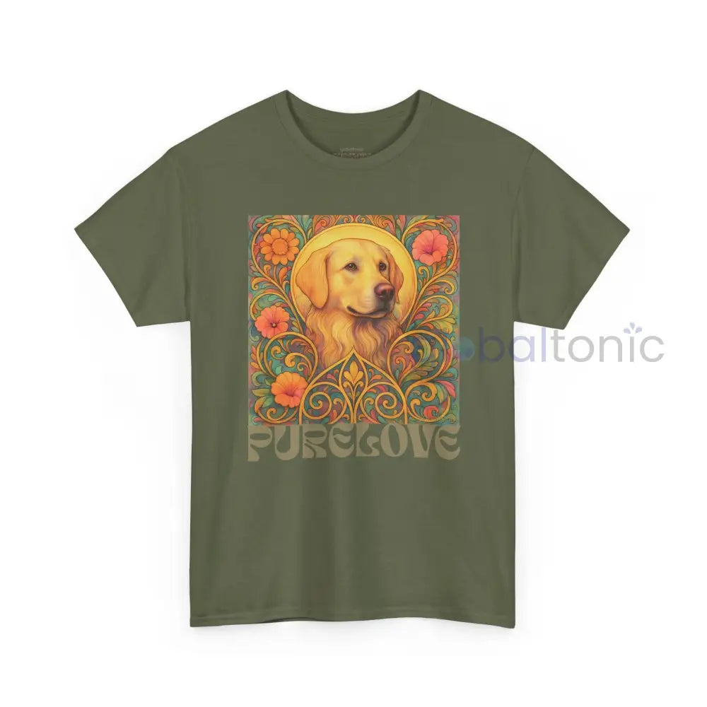 Golden Labrador Vintage Graphic T-shirt - Unisex Cotton Tee for Dog Lovers T-Shirt