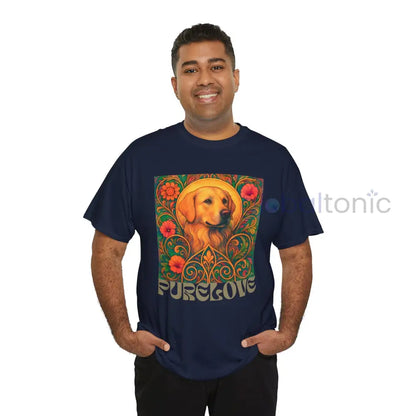 Golden Labrador Vintage Graphic T-shirt - Unisex Cotton Tee for Dog Lovers T-Shirt