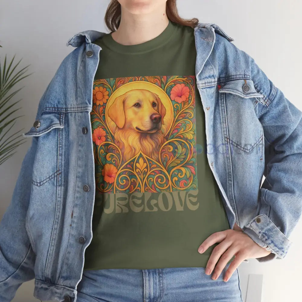 Golden Labrador Vintage Graphic T-shirt - Unisex Cotton Tee for Dog Lovers T-Shirt