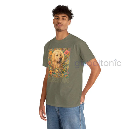 Golden Labrador Vintage Graphic T-shirt - Unisex Cotton Tee for Dog Lovers T-Shirt