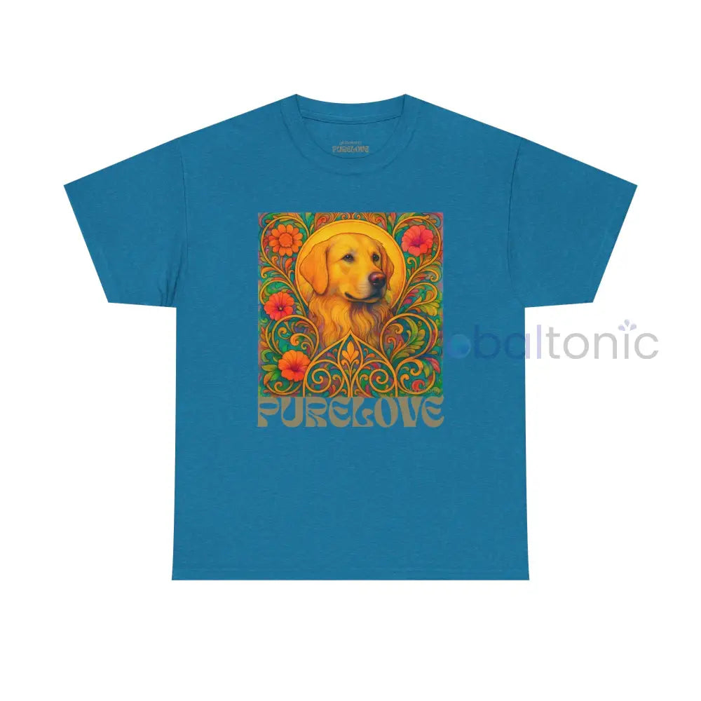 Golden Labrador Vintage Graphic T-shirt - Unisex Cotton Tee for Dog Lovers Antique Sapphire / S T-Shirt