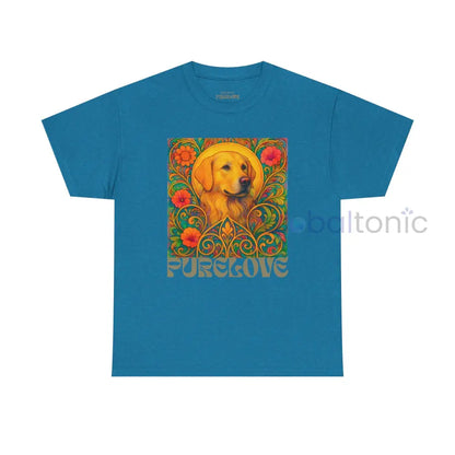 Golden Labrador Vintage Graphic T-shirt - Unisex Cotton Tee for Dog Lovers Antique Sapphire / S T-Shirt