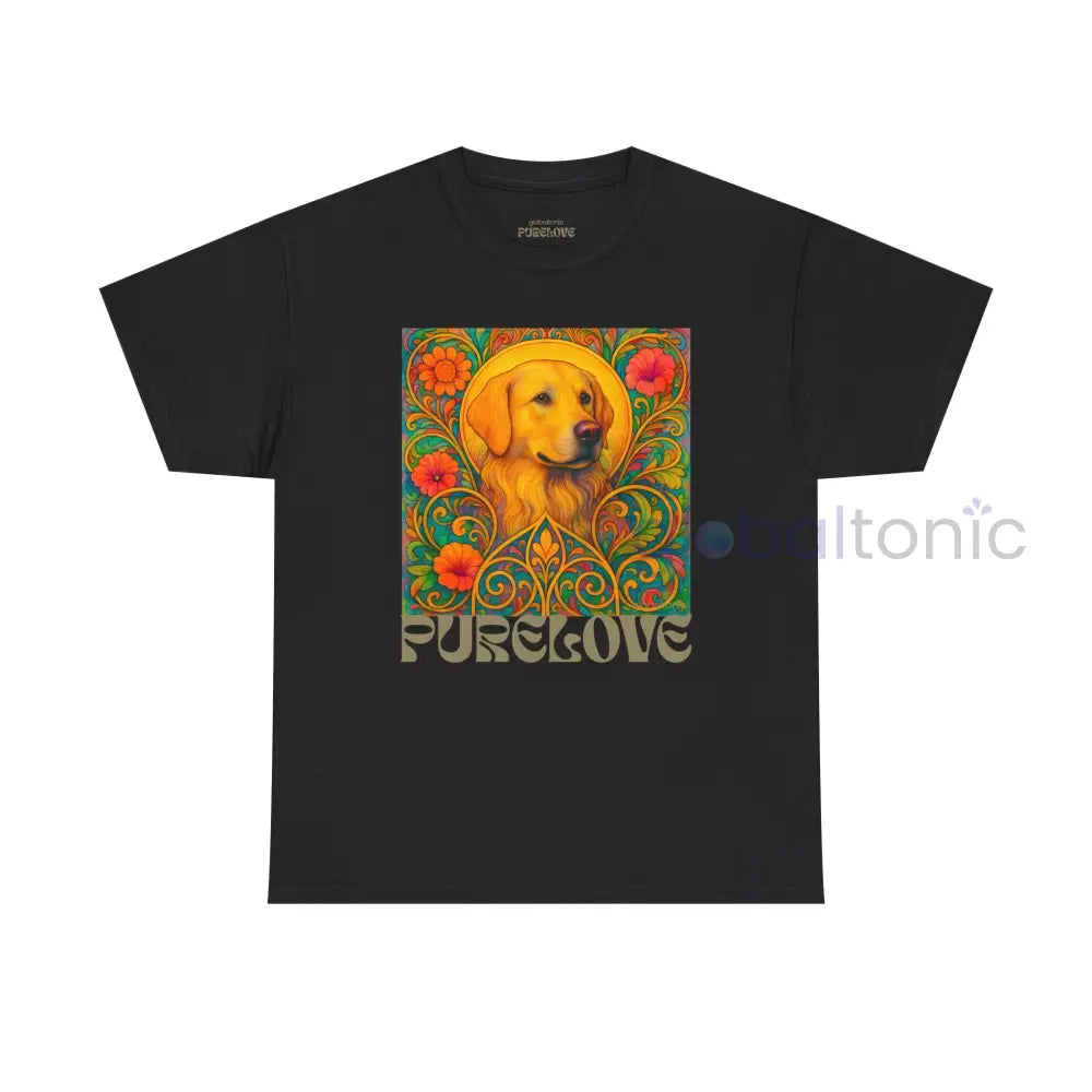 Golden Labrador Vintage Graphic T-shirt - Unisex Cotton Tee for Dog Lovers Black / S T-Shirt