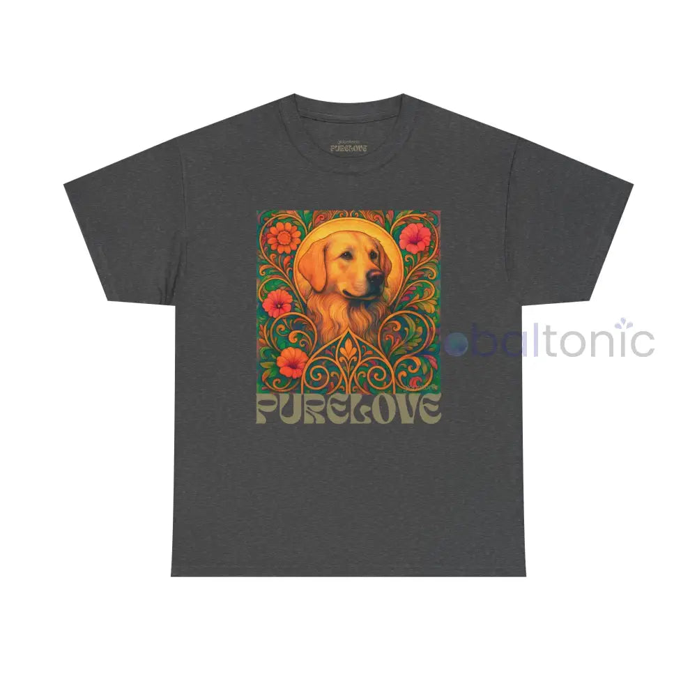 Golden Labrador Vintage Graphic T-shirt - Unisex Cotton Tee for Dog Lovers Dark Heather / S T-Shirt