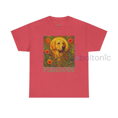 Golden Labrador Vintage Graphic T-shirt - Unisex Cotton Tee for Dog Lovers Heather Red / S T-Shirt