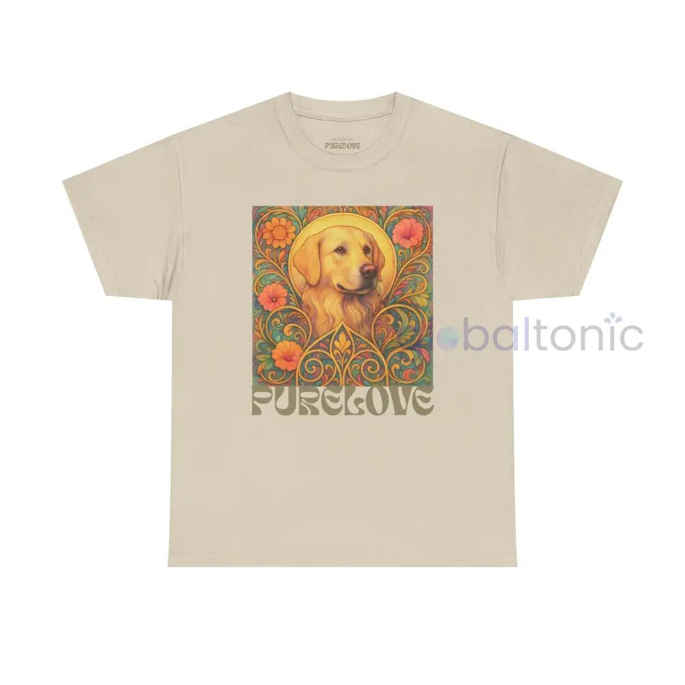 Golden Labrador Vintage Graphic T-shirt - Unisex Cotton Tee for Dog Lovers Sand / S T-Shirt